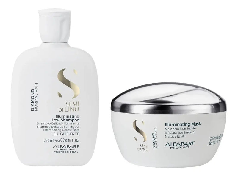 Pack Alfaparf Semi Di Lino Illuminating - Shampoo 250ml + Máscara 200ml
