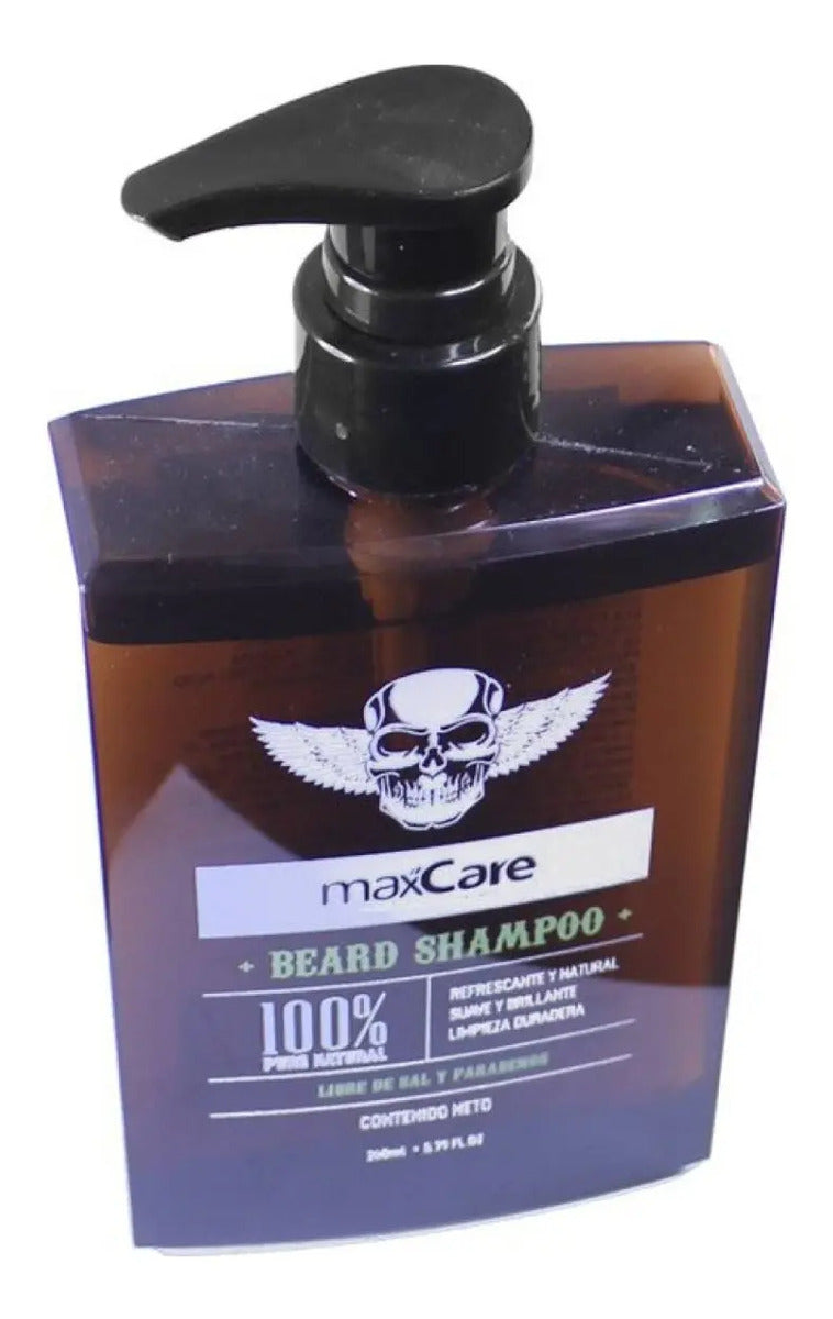 Shampoo para Barba Max Care Profesional - Natural, Sin Sal ni Parabenos