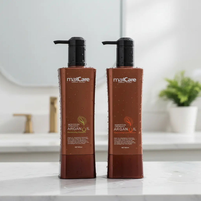 Pack Max Care Argán Oil Profesional - Shampoo y Acondicionador 800ml Sin Sulfatos