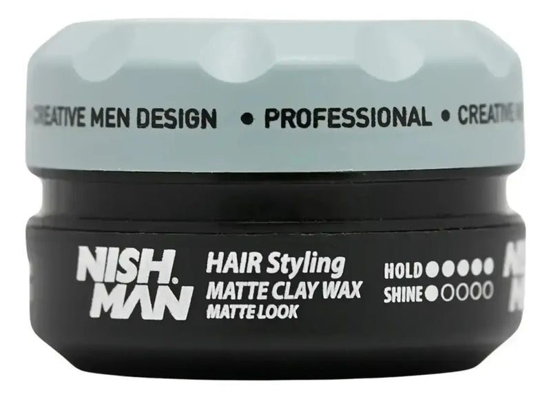 Cera Nishman M10 Matte Clay Wax 150ml - Arcilla de Fijación Fuerte y Acabado Natural