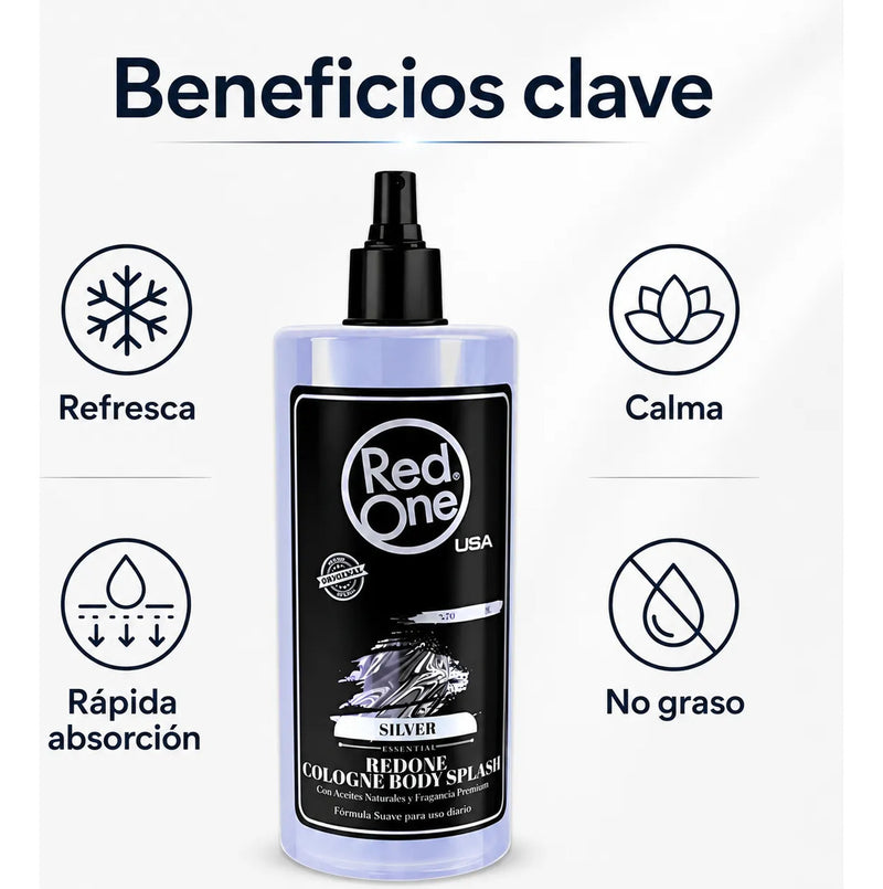 After Shave Ligero Rápida Absorción Red One Silver 400 Ml