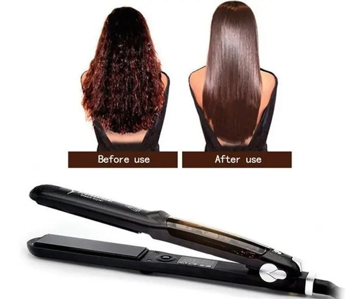 Plancha de Cabello Profesional a Vapor Air Salon - Cerámica 450°F Anti-Frizz