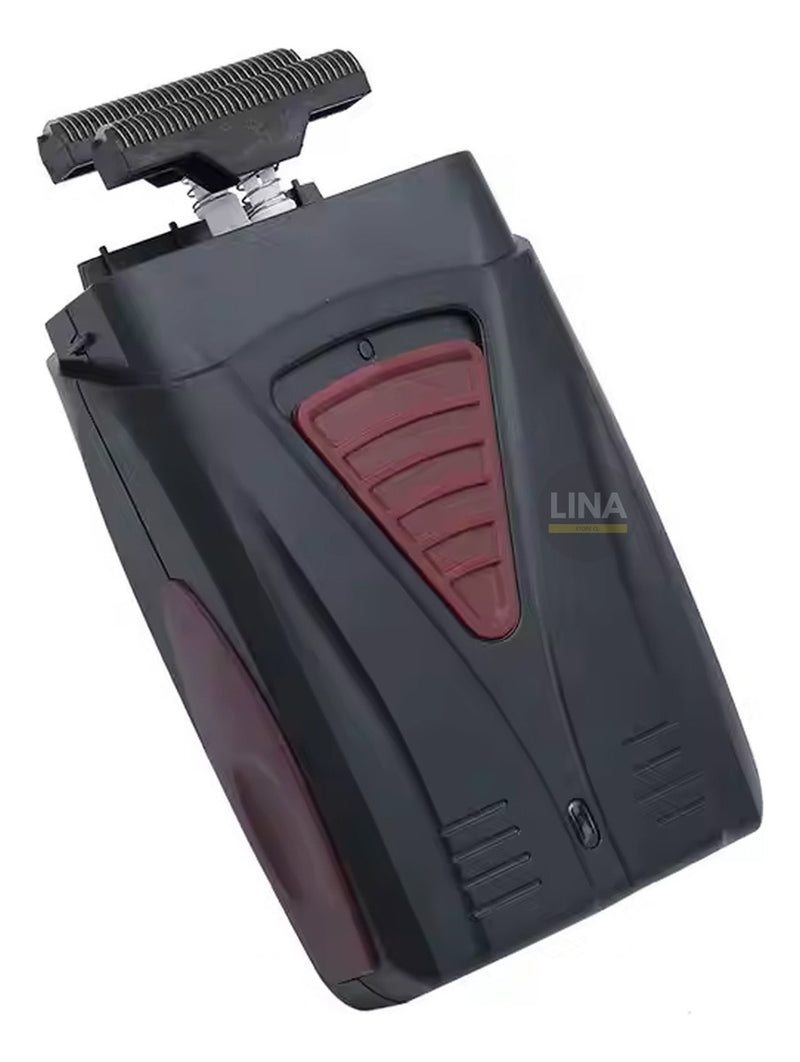 Afeitadora Profesional Kemei KM-3381 Inalámbrica - Doble Malla Rojo/Negro