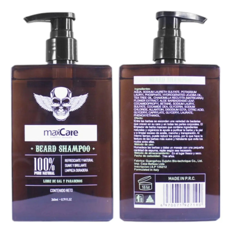 Pack de Cuidado para Barba Profesional - Aceite, Bálsamo y Cepillo de Madera