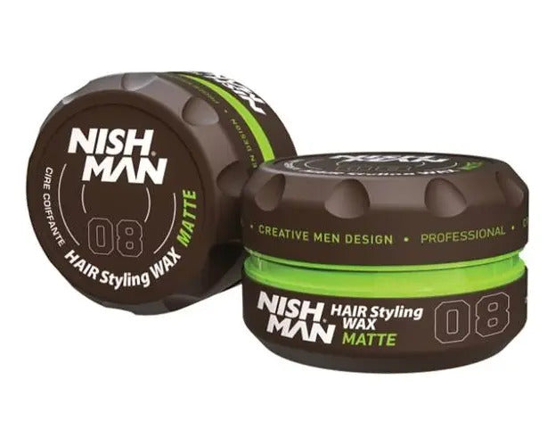 Cera Nishman 08 Wax Matte 150ml - Fijación Flexible y Acabado Mate Natural