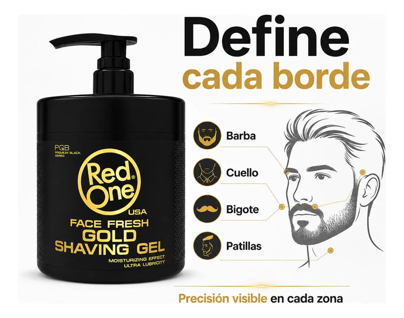 Gel Para Afeitar Transparente Red One Gold 1000 Ml