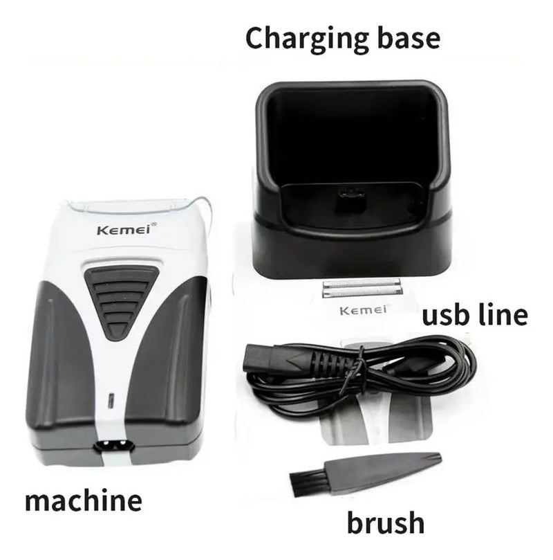 Afeitadora Profesional Kemei KM-3383: Shaver Recargable y Portátil