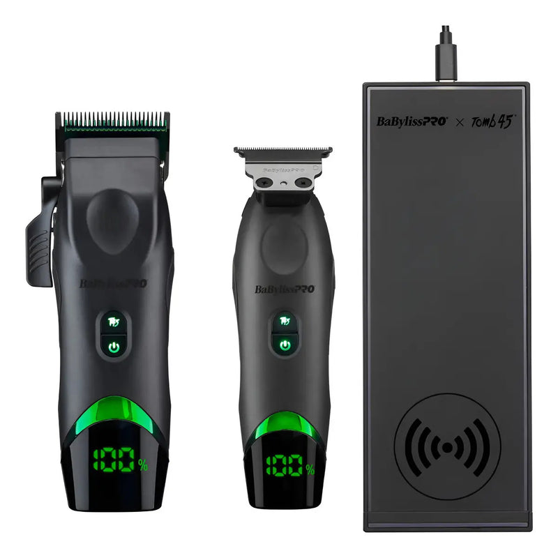 Combo BabylissPRO x Tomb45 Clipper + Trimmer + Base Inalámbrica