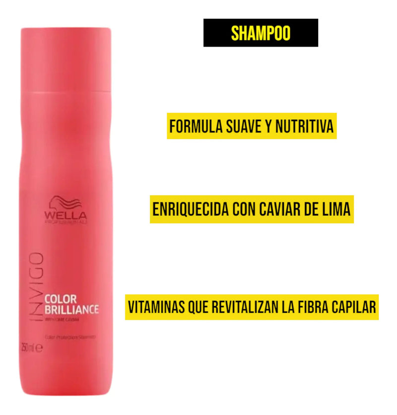 Pack Wella Invigo Color Brilliance - Shampoo y Acondicionador para Cabello Teñido
