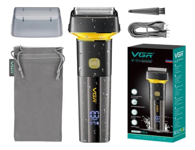 Máquina Rasuradora Eléctrica VGR V-355 Inalámbrica Recargable Profesional