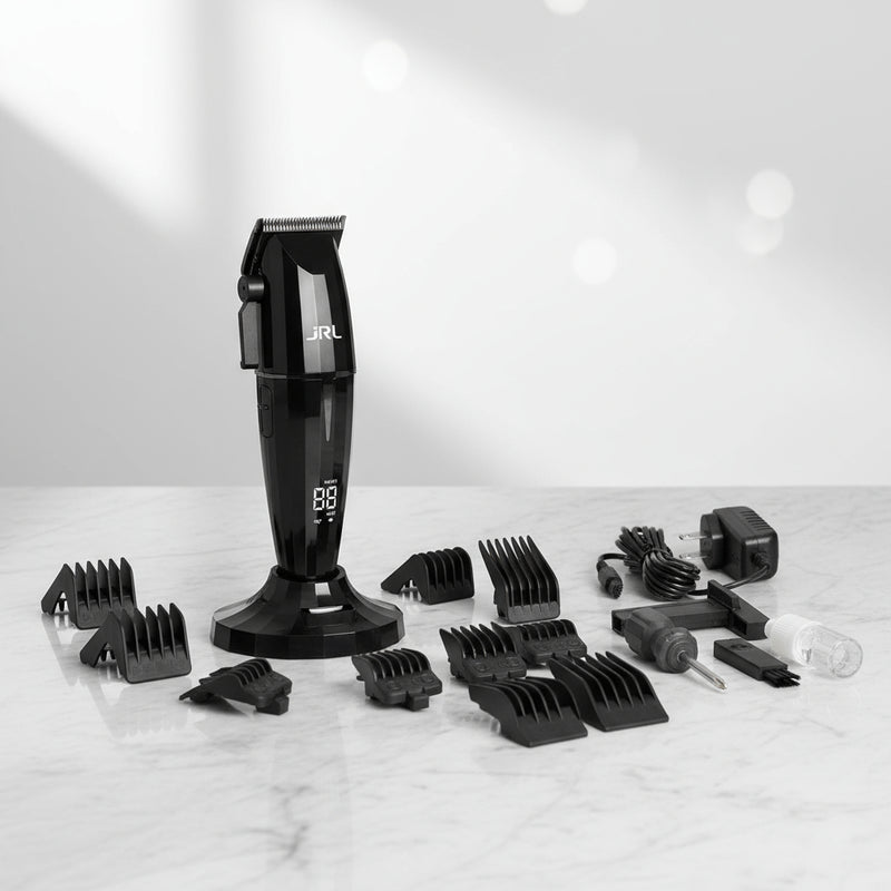 Máquina JRL Onyx Clipper Profesional Fade 7500 RPM con Base de Carga