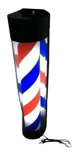 Poste de Barbería Profesional 90cm - Luz LED y Movimiento Giratorio Clásico