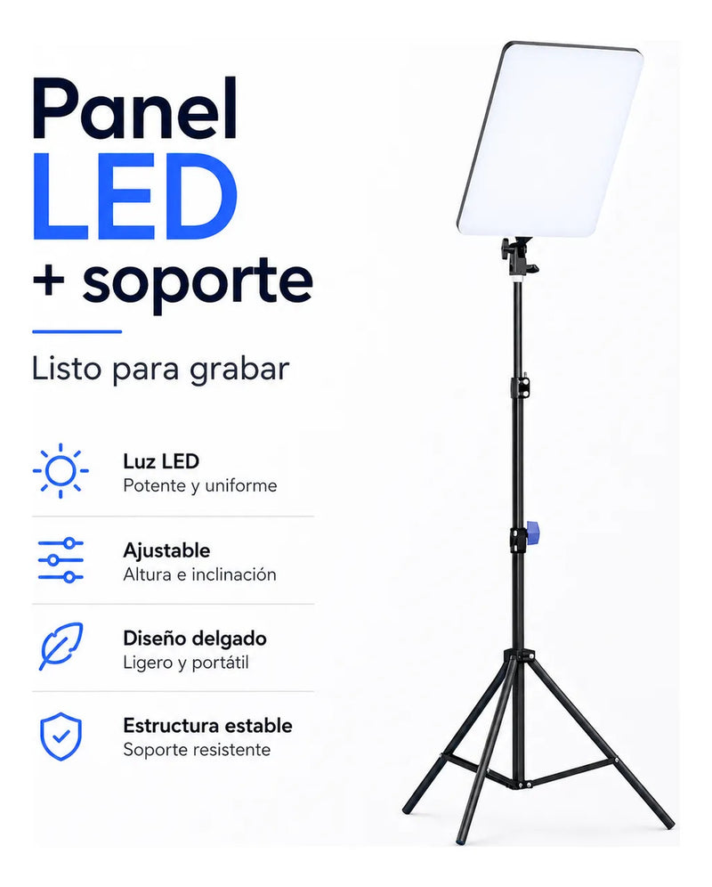 Luz Panel Led Estudio Iluminacion Regulable Uniforme Pl48