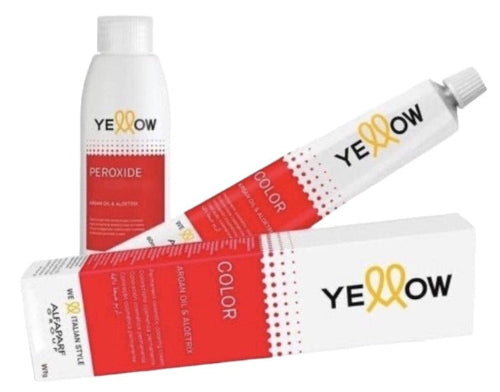 Kit Tintura Yellow Alfaparf 100ml + Oxidante 150ml - Coloración Permanente Profesional