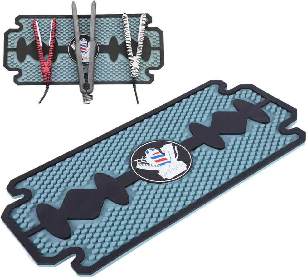 ALFOMBRA DE TRABAJO DE BARBERO RESISTENTE AL CALOR FORMA HOJILLA
