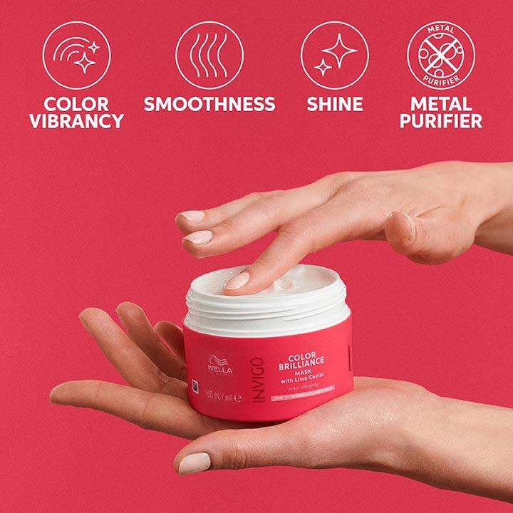 Mascarilla Wella Invigo Color Brilliance 150ml Cabello Teñido Reparación
