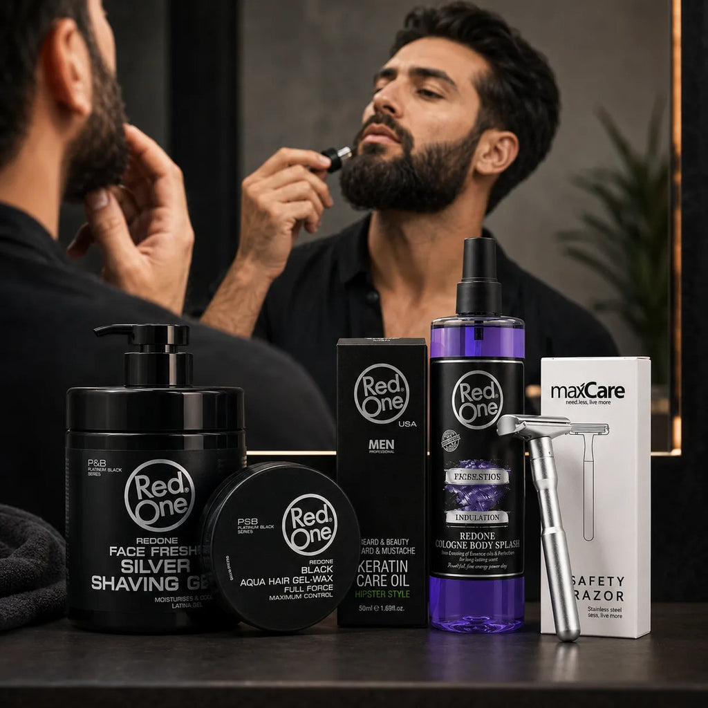 Kit Shaving Gel + After Shave +rastrillo+aceite+ Gel Cabello