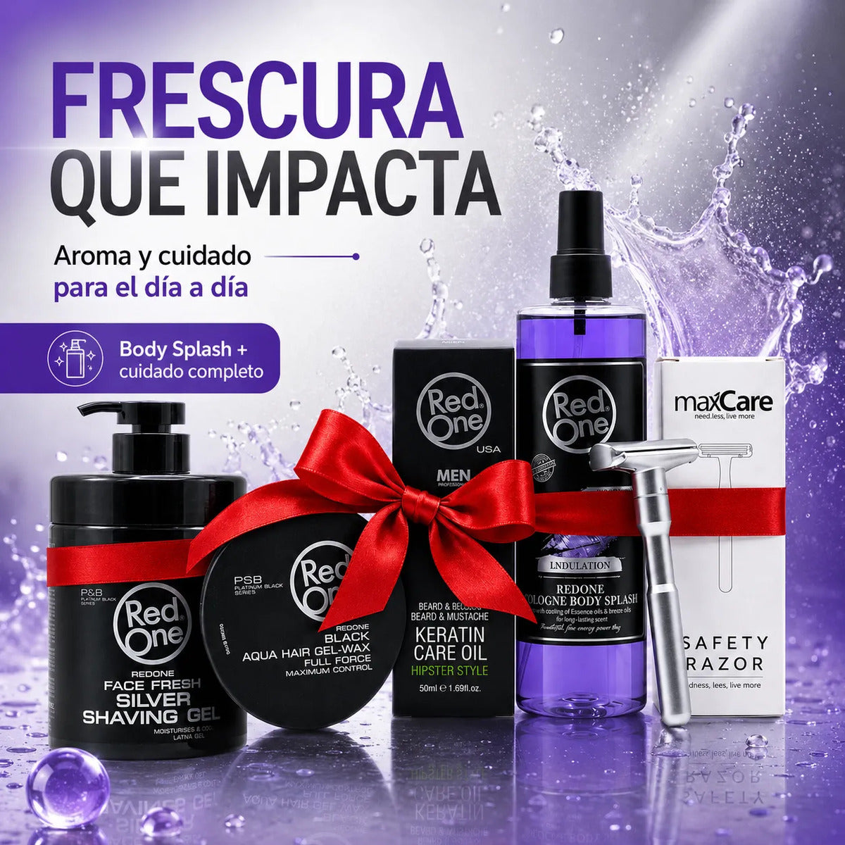Kit Shaving Gel + After Shave +rastrillo+aceite+ Gel Cabello