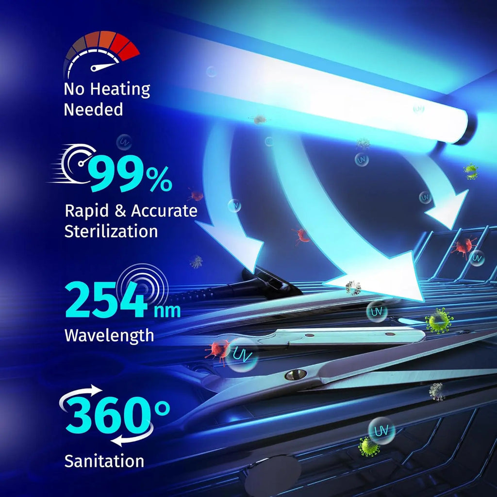 Esterilizador UV Profesional de 8 Litros - Sanitizador de Herramientas de Barbería
