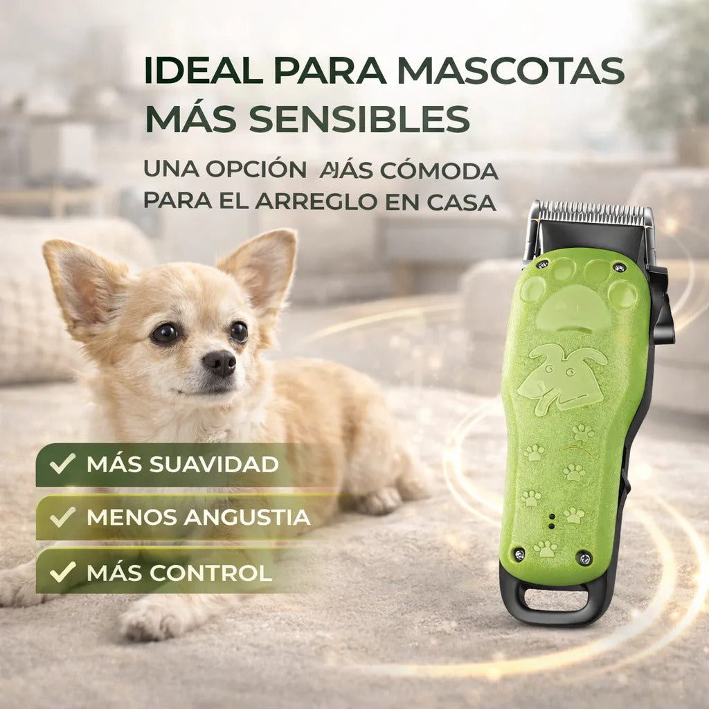 Maquina Cortadora Pelo Mascotas Perros Corte Kemei Verde Cw1