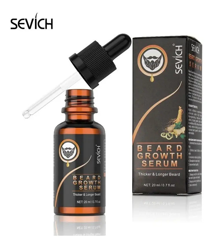 Kit de Cuidado de Barba Sevich: Shampoo + Aceite Hidratante + Bálsamo