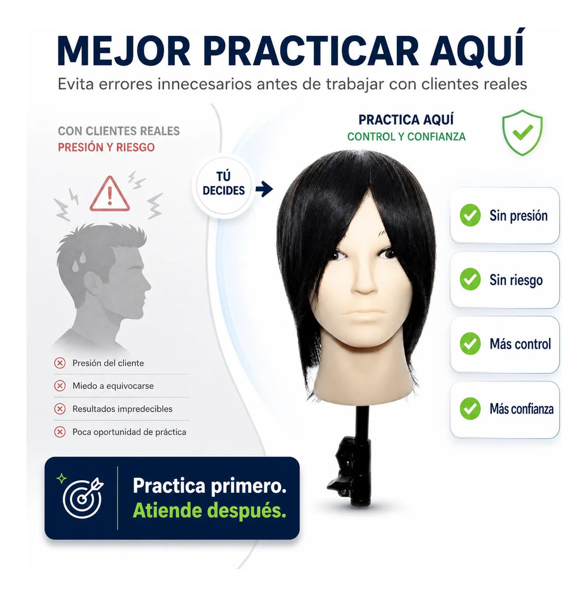 Cabeza De Estudio Peluquería Técnica Cabello Natural