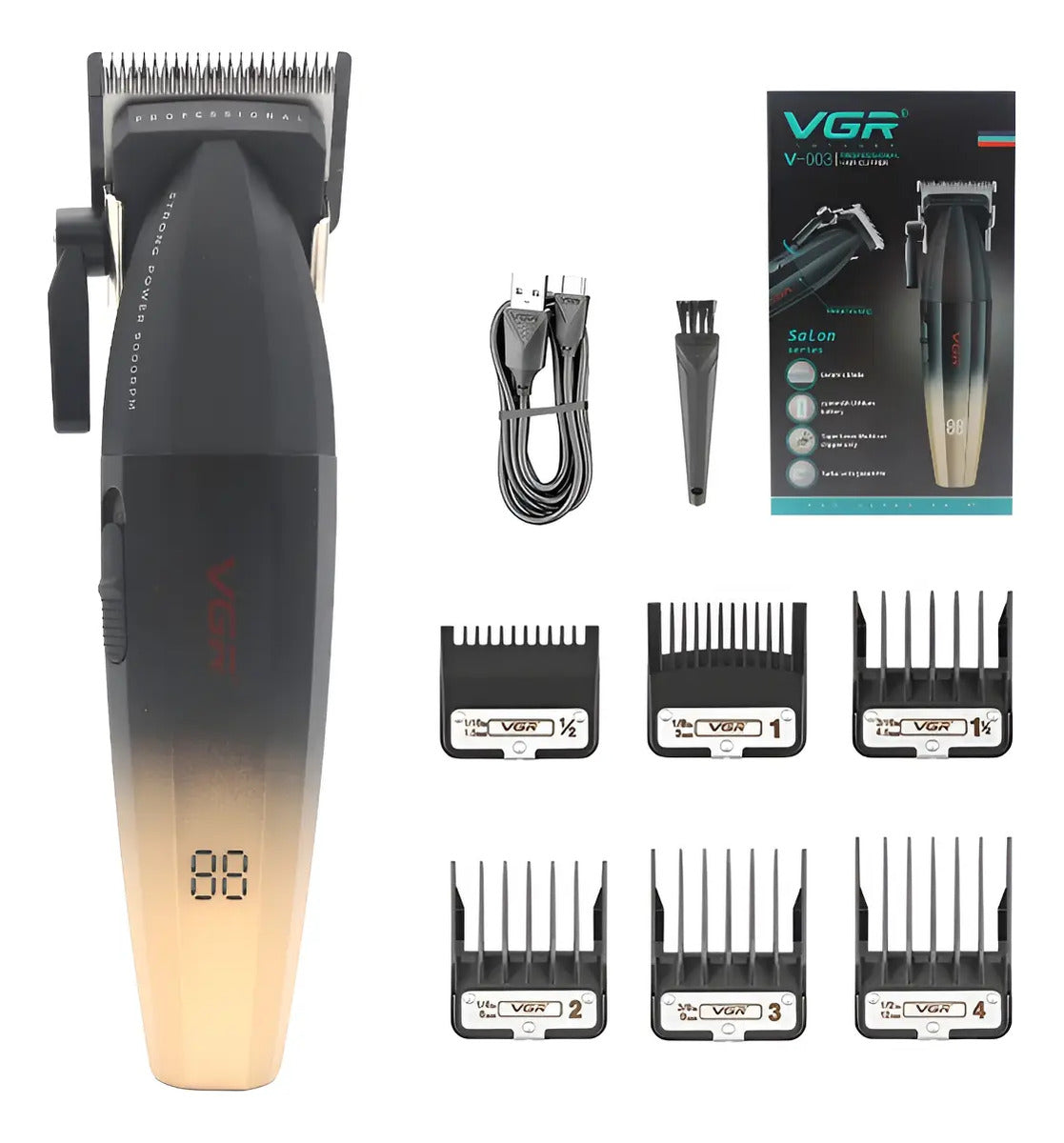 Máquina VGR V-003 Cortadora de Pelo Profesional Inalámbrica Portátil