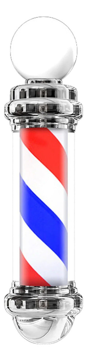 Poste de Barbería Profesional 88cm - Luz LED Giratoria Tricolor Clásica
