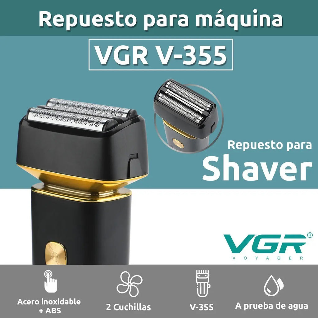 Máquina Rasuradora Eléctrica VGR V-355 Inalámbrica Recargable Profesional