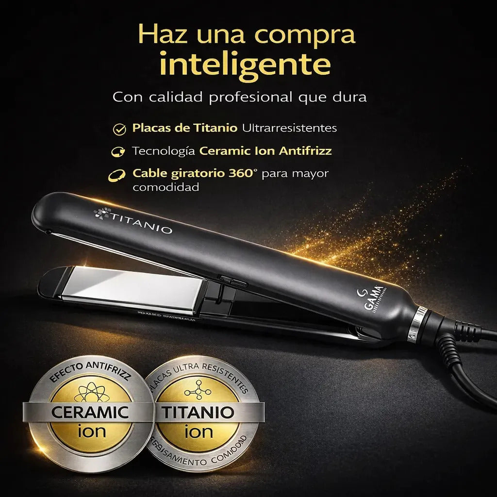 Alisador De Pelo Profesional Titanio Gama 230°c