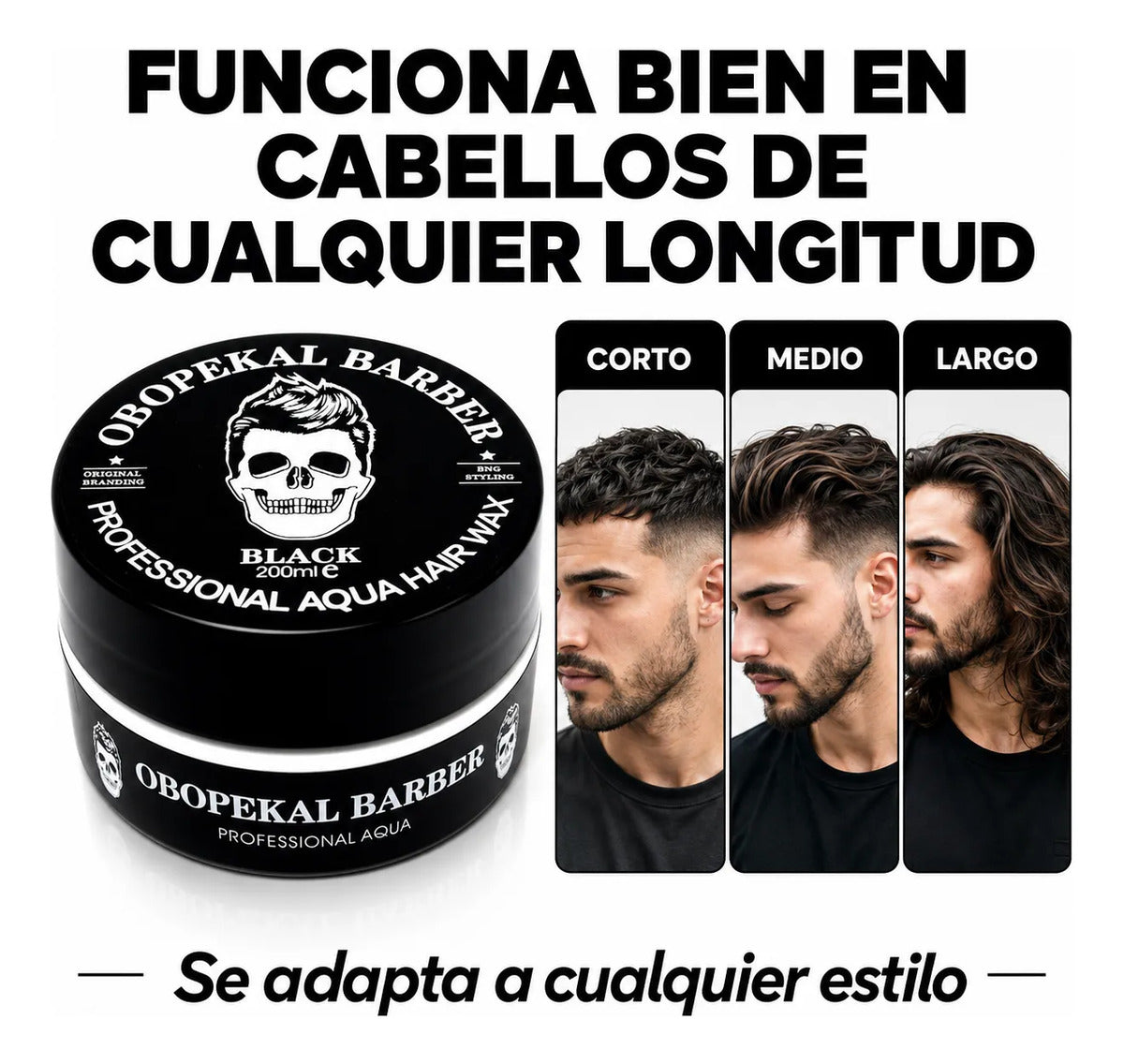 Cera Obopekal Para Barba Cabello Gel Pomada Capilar Barbería