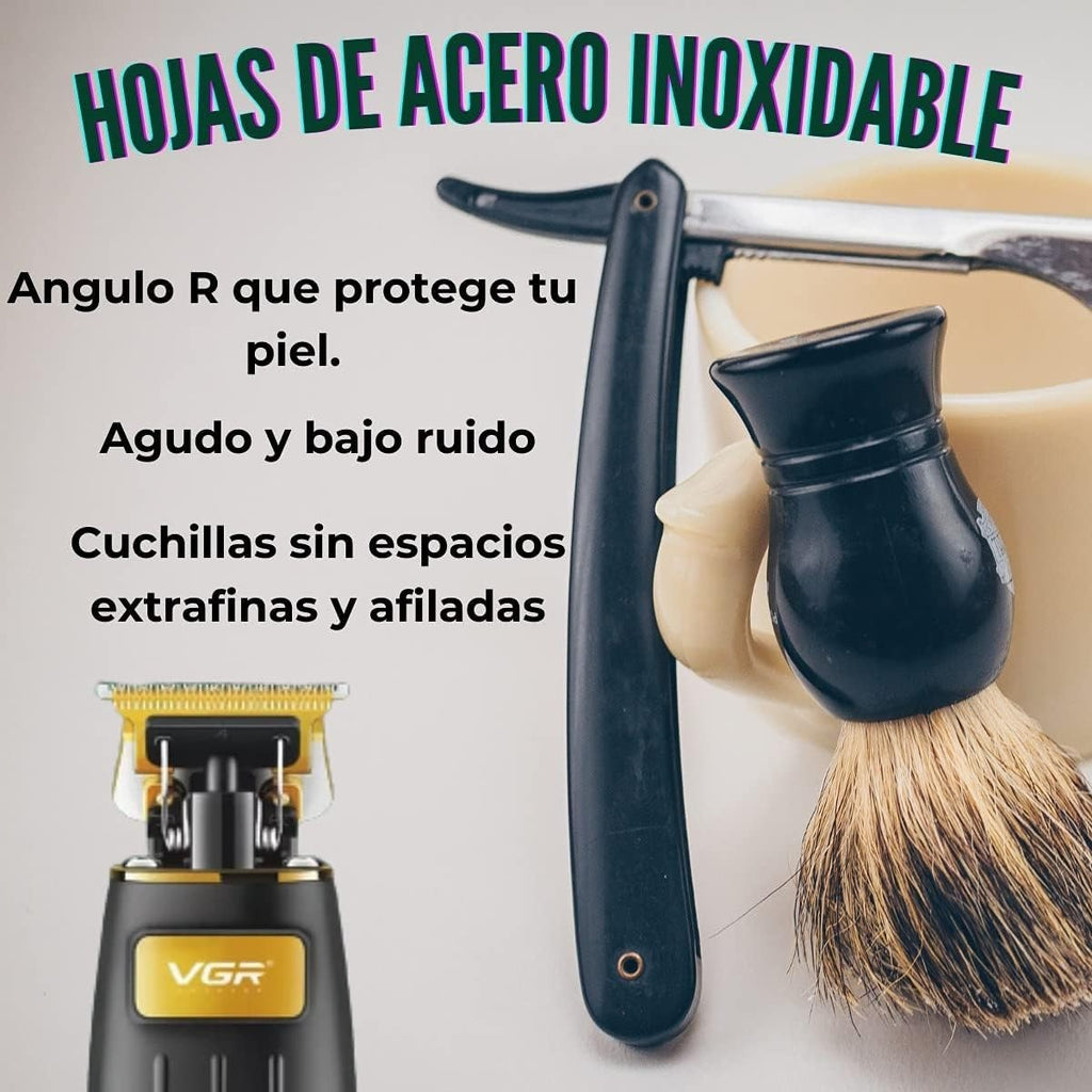 Trimmer VGR V-192 Patillera Inalámbrica Profesional Barbería Recargable
