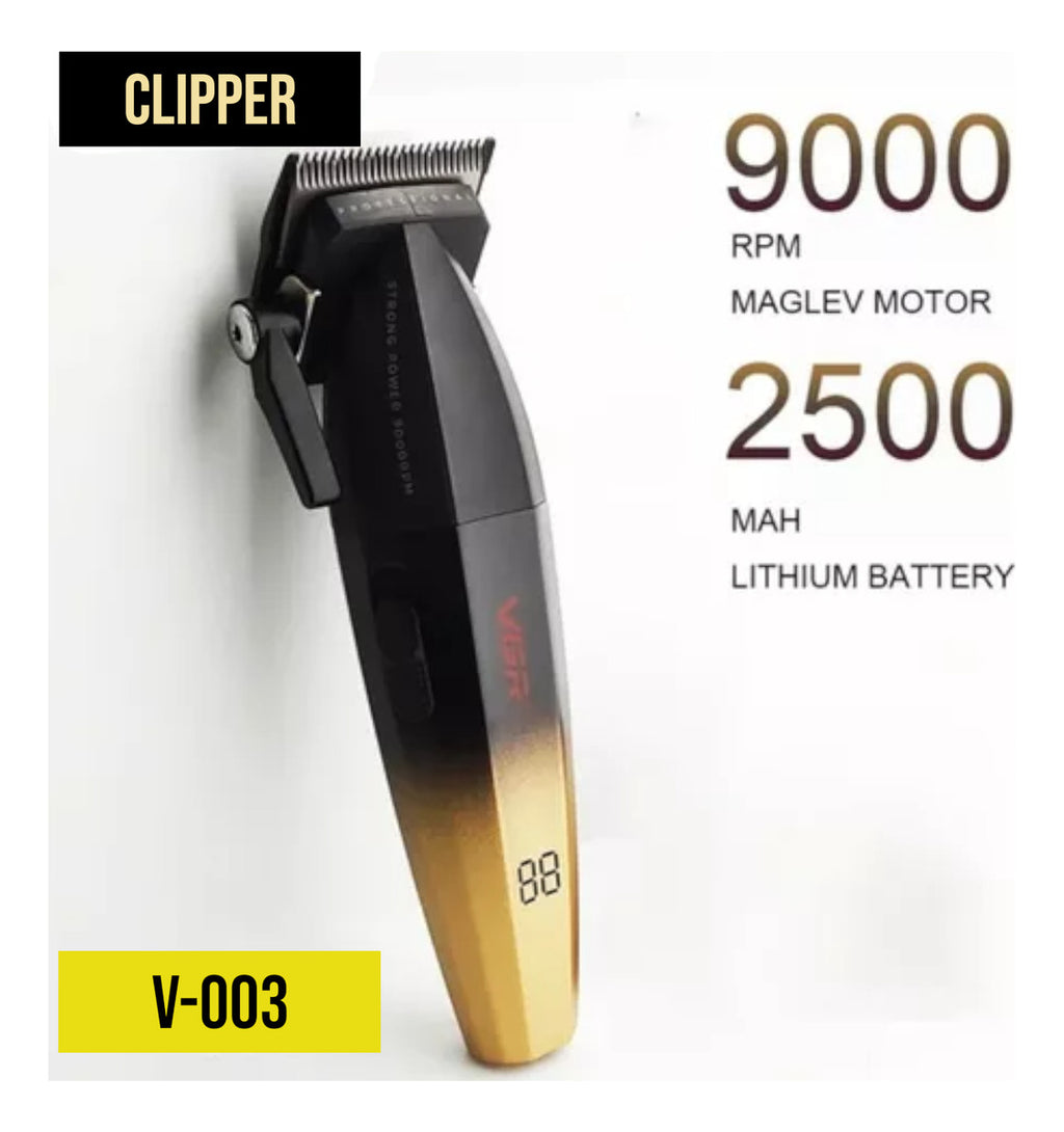 Combo VGR Profesional Clipper 003 + Trimmer 192 + Shaver 355 Barbería Completo