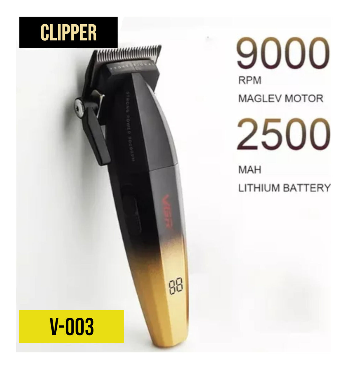 Combo VGR Profesional Clipper 003 + Trimmer 192 + Shaver 355 Barbería Completo