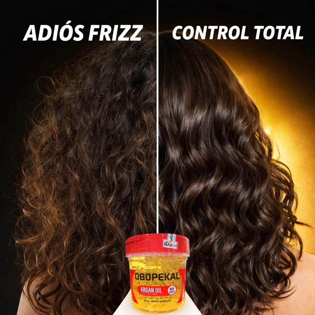 Gel Fijador De Cabello Efecto Brillo Con Aceite Argán Obopeckal