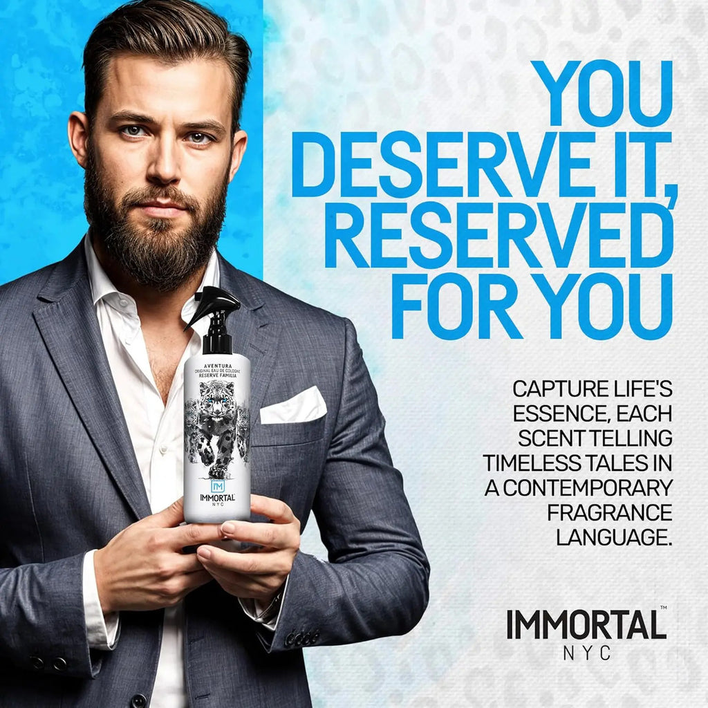 After Shave Colonia Immortal Aventura - Loción Profesional Post Afeitado 500ml