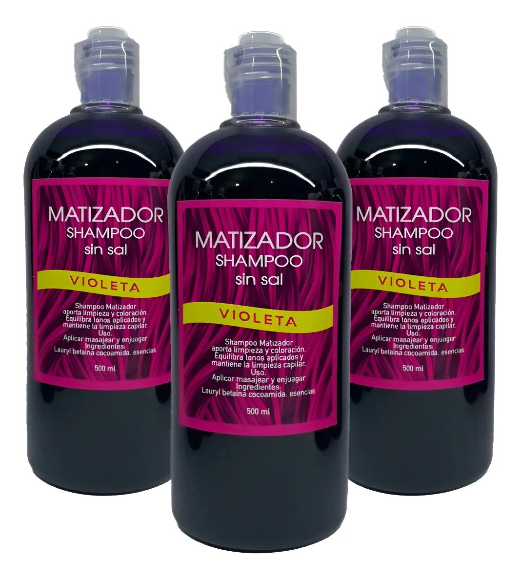 Pack 3 Shampoo Matizadores Profesionales - Rojo, Azul, Violeta y Grafito