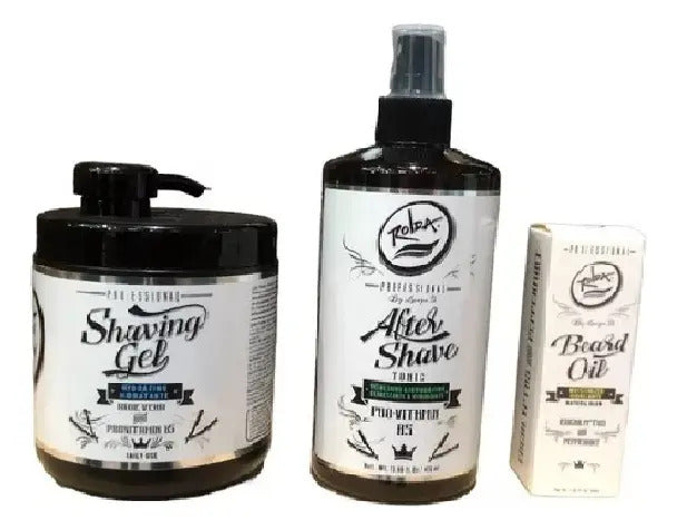 Combo Rolda Profesional: Shaving Gel 500g + After Shave + Polvo Texturizador