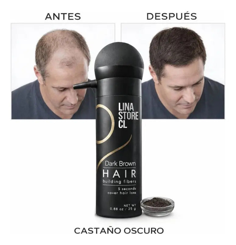 Pack Polvo Disimulado Calvicie Fibra Capilar + Bomba Spray