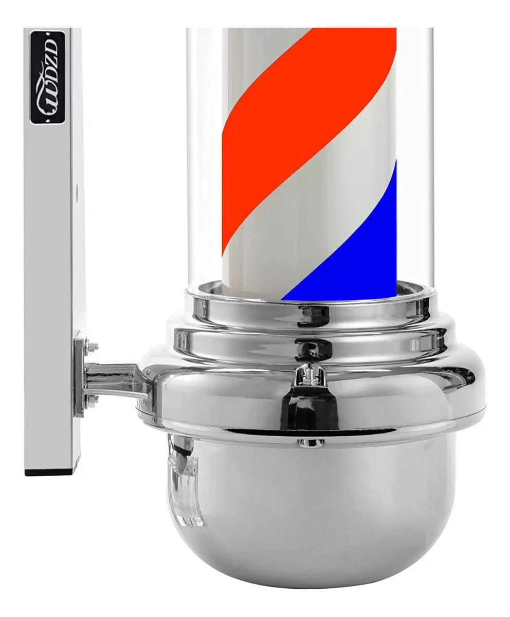 Poste de Barbería Profesional Gigante 100cm - Luz LED y Rotación Tricolor