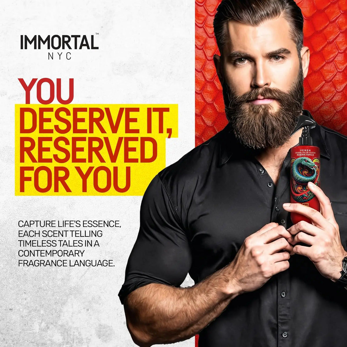 After Shave Immortal Venom Spray Premium - Loción Post Afeitado 500ml