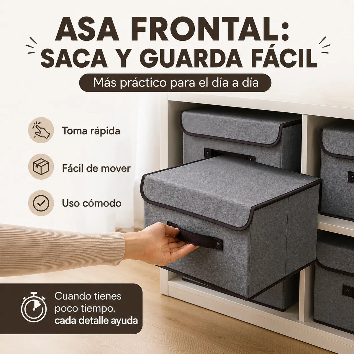 Cajas Organizadoras Plegables Pack 4 Closet Ropa Accesorios