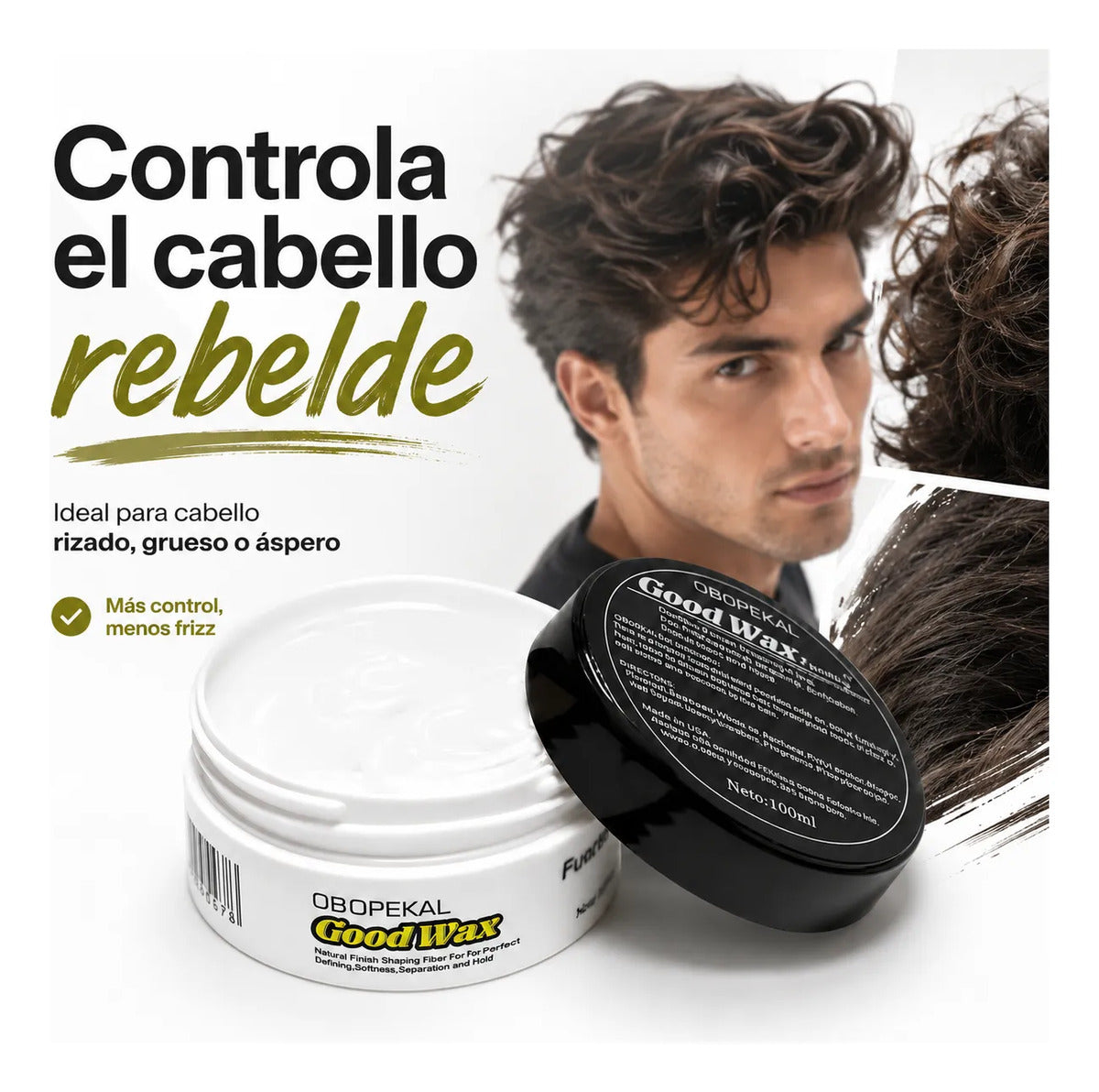 Cera Obopekal Para Barba Cabello Gel Pomada Capilar Barbería