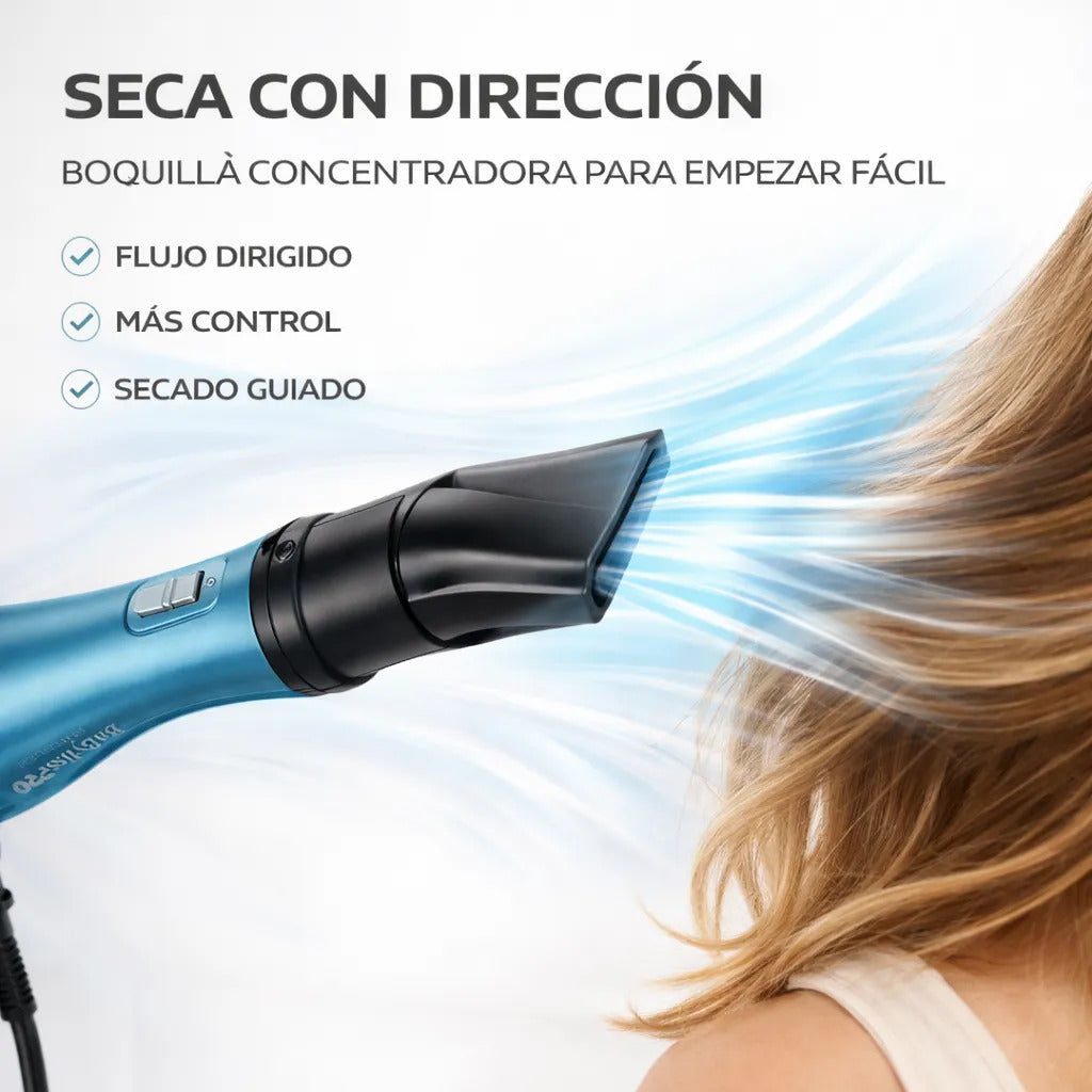 Cepillo Secador Babylisspro 2 En 1 Menos Frizz  Boquilla