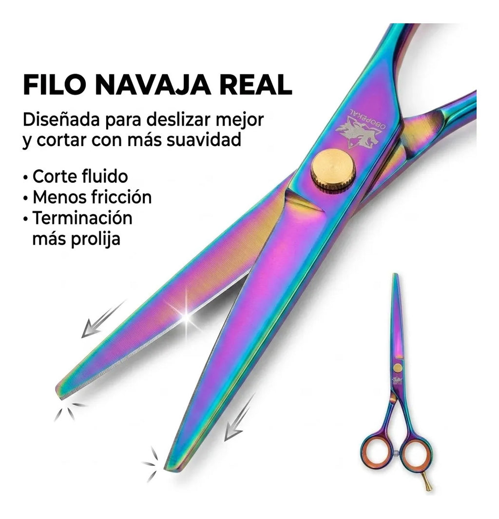 Tijera Filo Navaja 6.0 Corte Limpio Tornasol Profesional