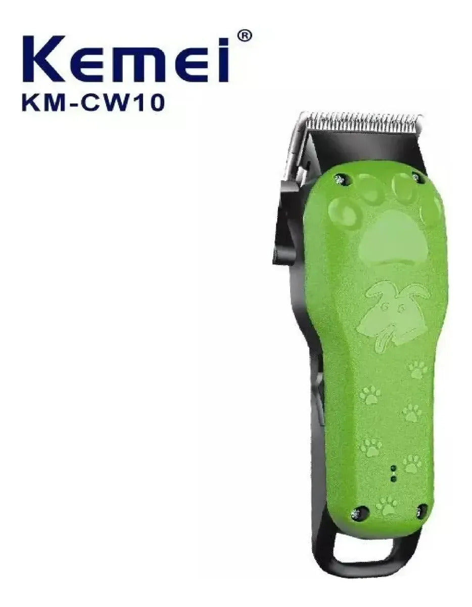 Maquina Cortadora Pelo Mascotas Perros Corte Kemei Verde Cw1
