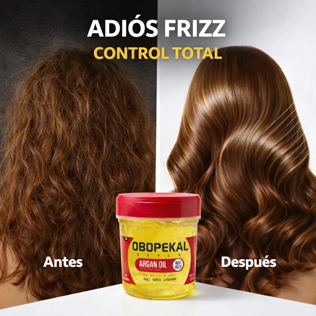 Gel Fijador De Cabello Alta Fijación Sin Resequedad  Argán