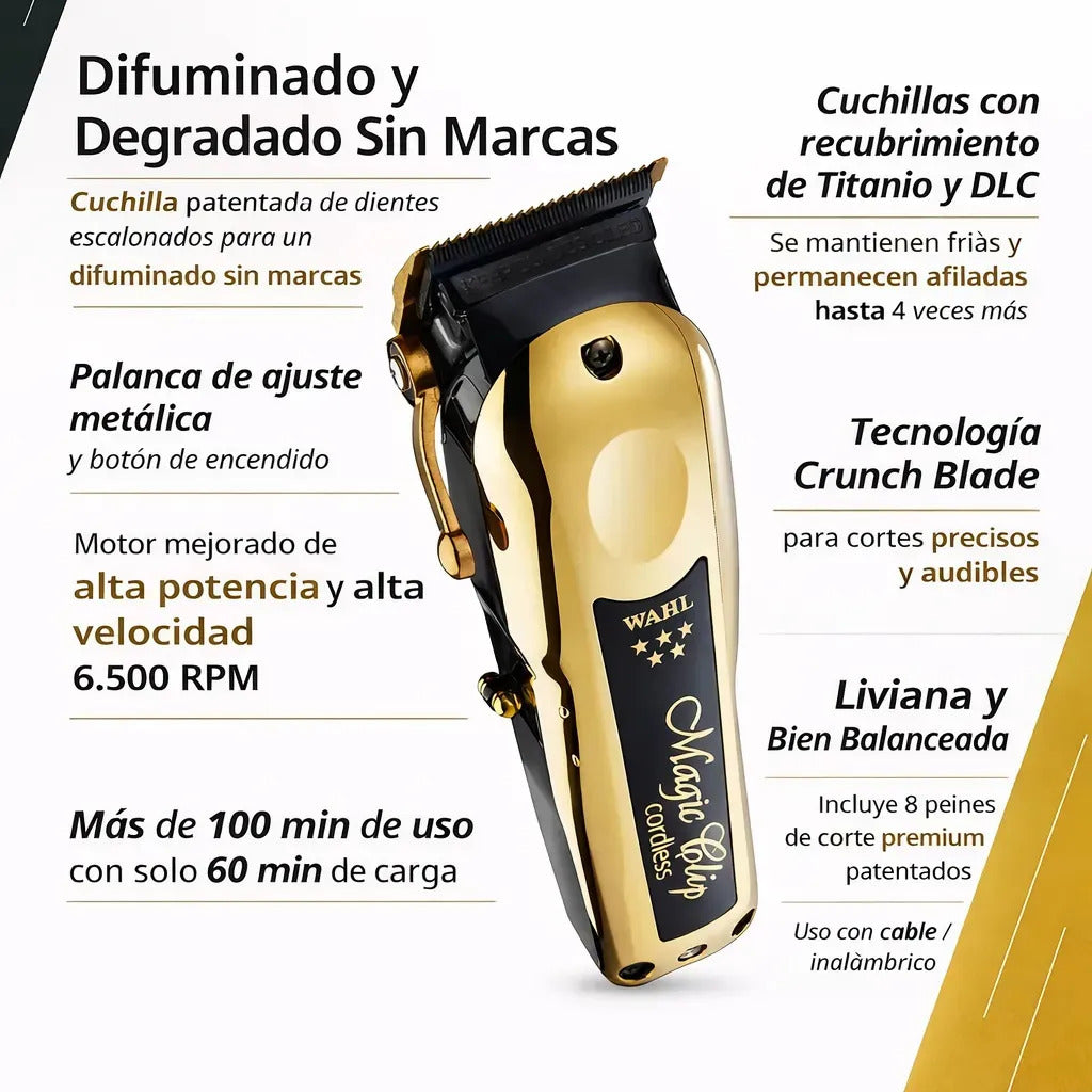 Maquina Cortar Pelo Wahl Magic Clip Inalámbrica Profesional