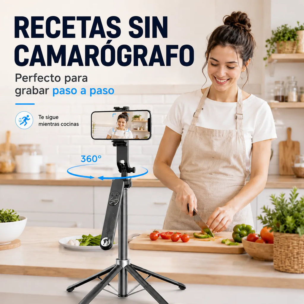 Tripode Inteligente Celular C12 Reels Facial 360 - 1,8m