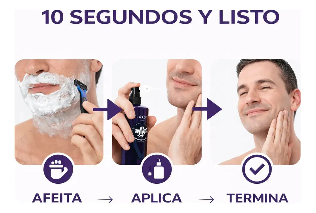 After Shave Rhino Purple Spray Hombre Calma Irritación Piel